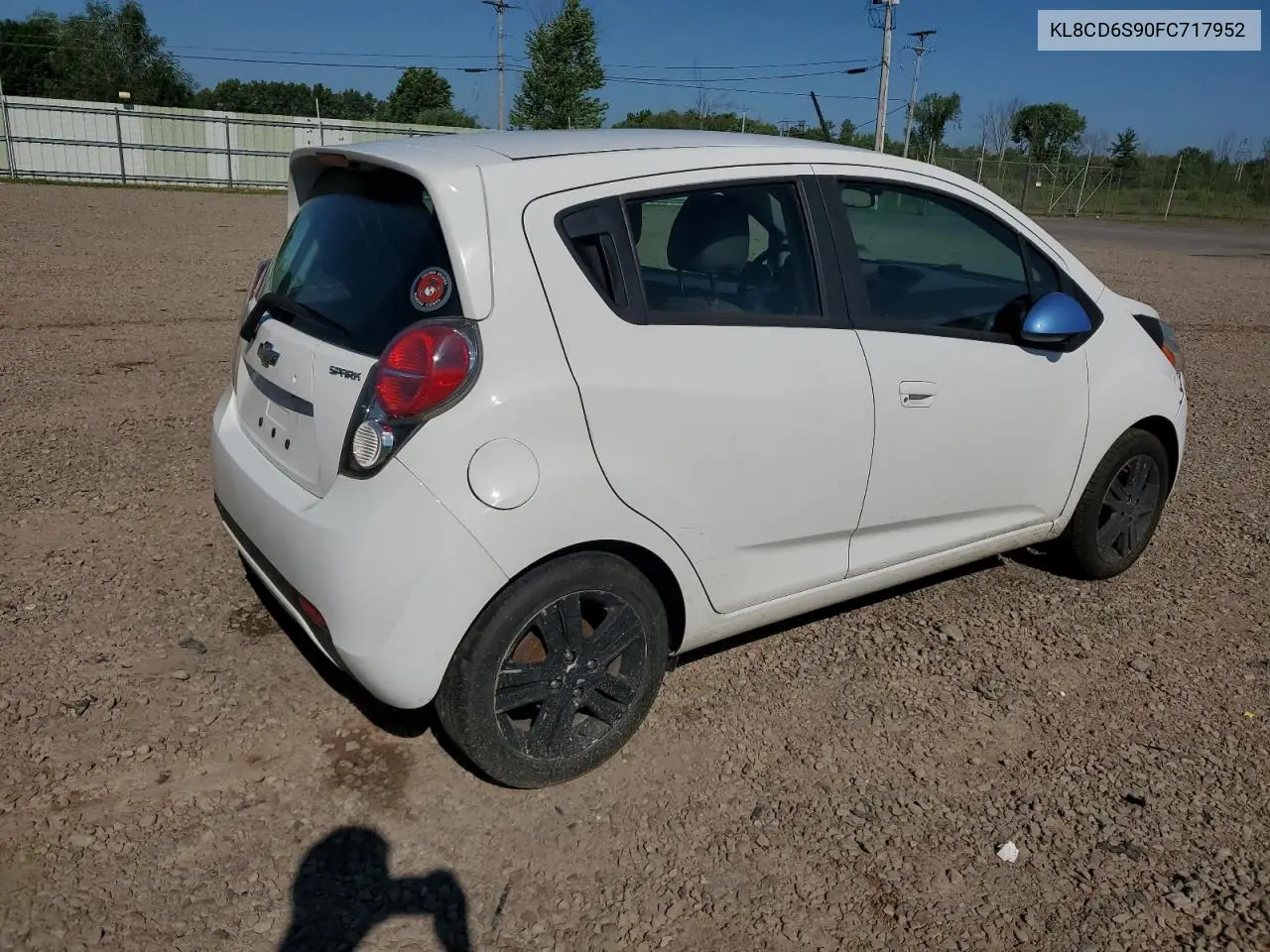 2015 Chevrolet Spark 1Lt VIN: KL8CD6S90FC717952 Lot: 62895415