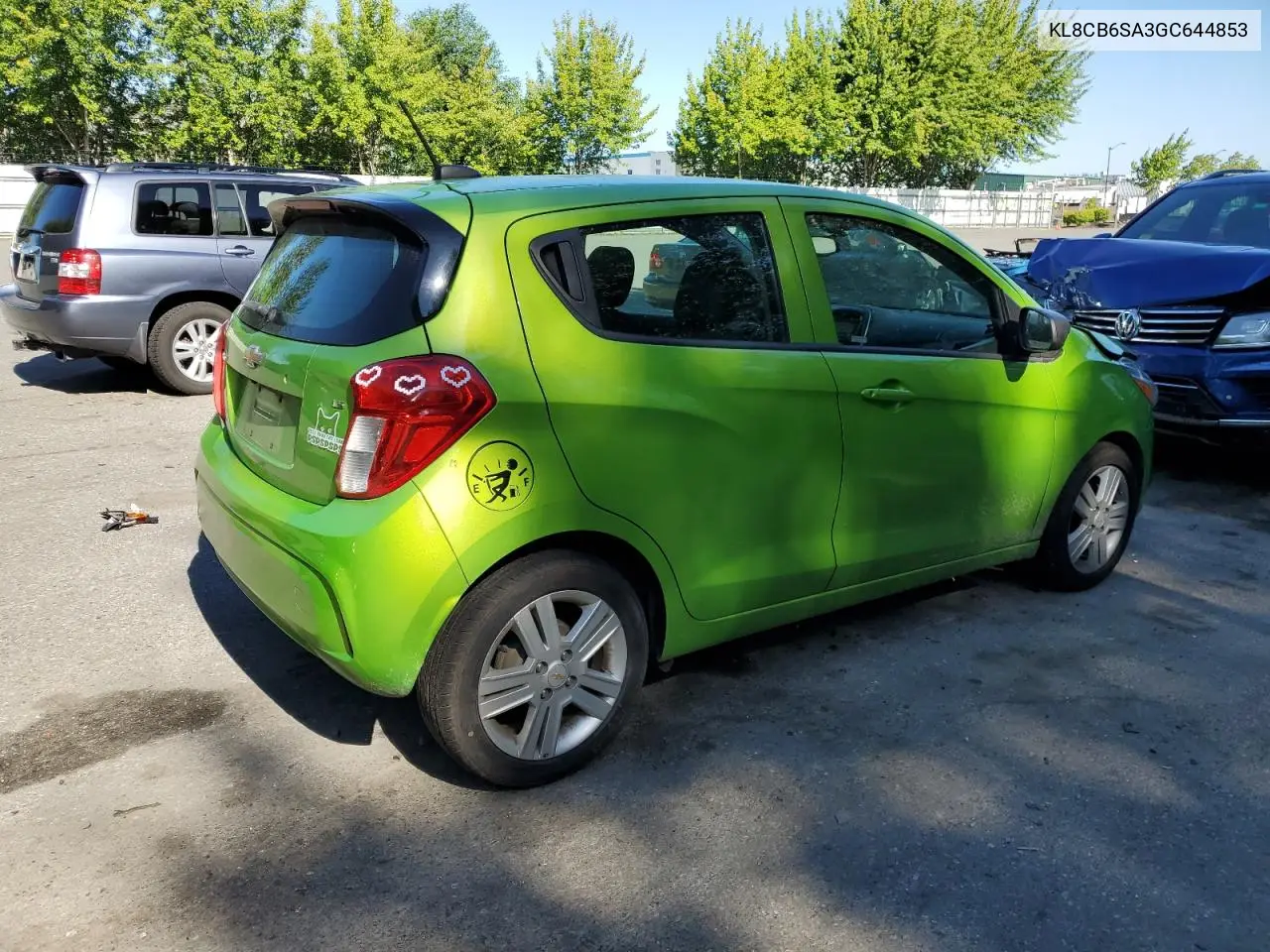2016 Chevrolet Spark Ls VIN: KL8CB6SA3GC644853 Lot: 62539985