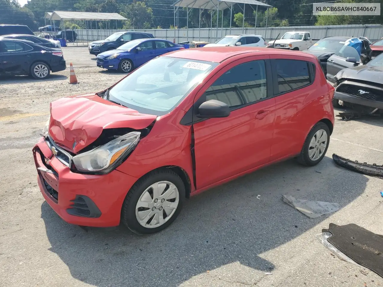 2017 Chevrolet Spark Ls VIN: KL8CB6SA9HC840667 Lot: 62147025
