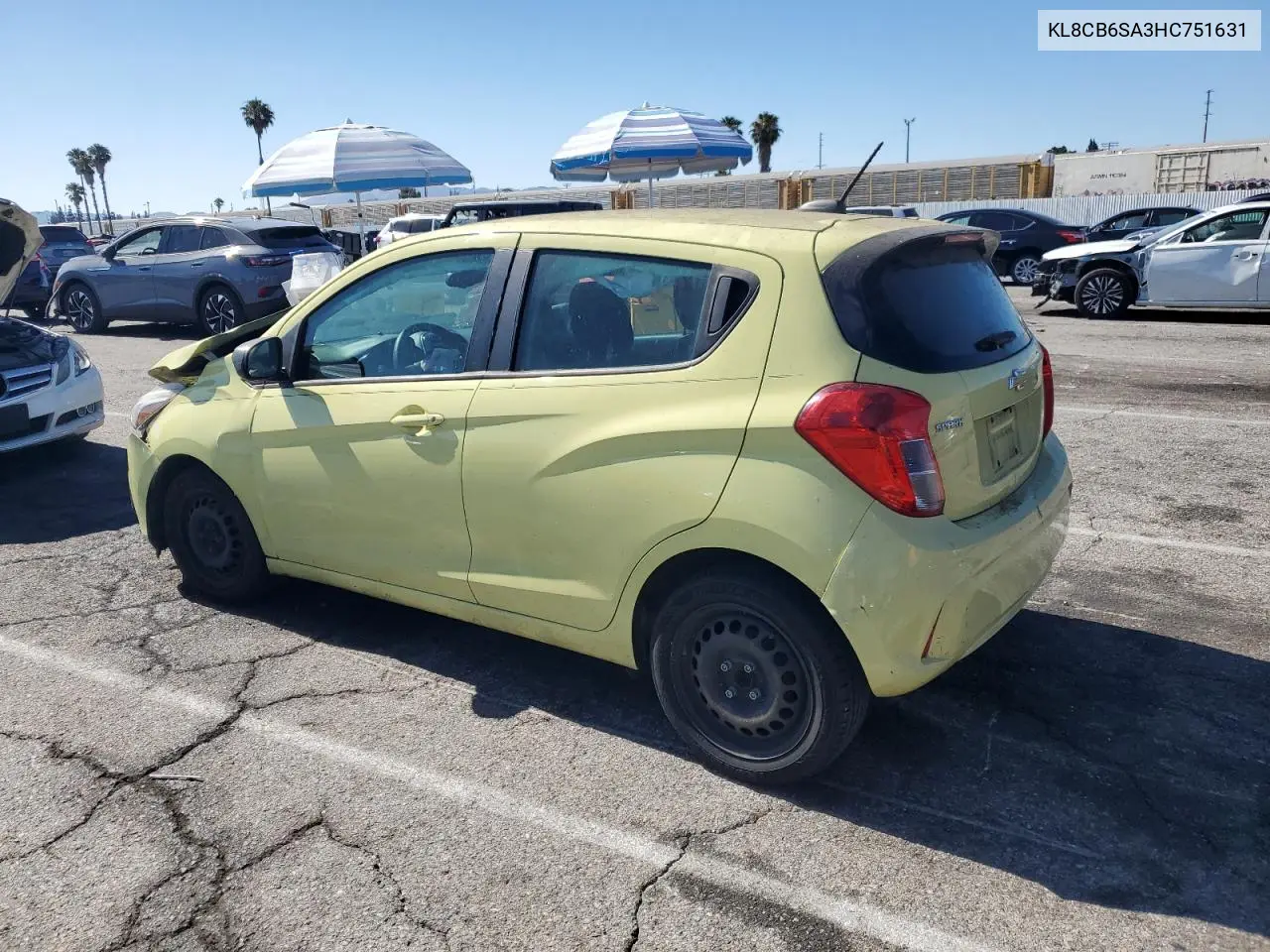 2017 Chevrolet Spark Ls VIN: KL8CB6SA3HC751631 Lot: 63160625
