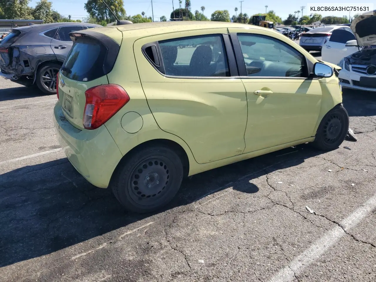 2017 Chevrolet Spark Ls VIN: KL8CB6SA3HC751631 Lot: 63160625