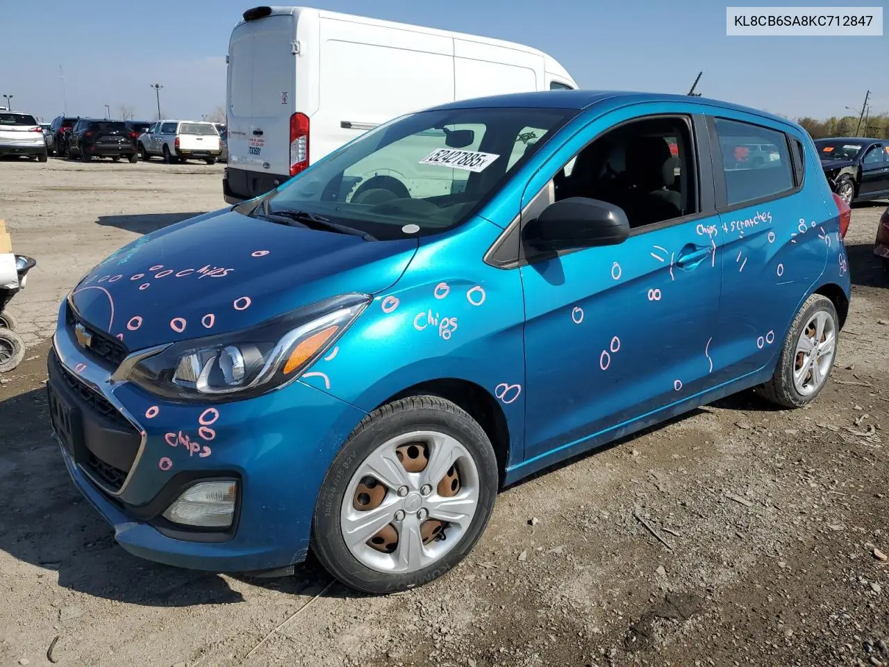 2019 Chevrolet Spark Ls VIN: KL8CB6SA8KC712847 Lot: 52427885