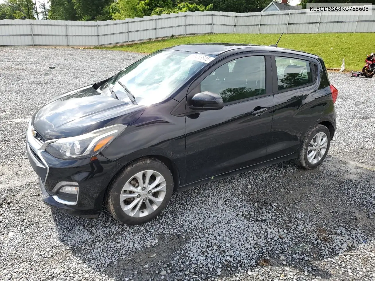 2019 Chevrolet Spark 1Lt VIN: KL8CD6SA8KC758608 Lot: 56463805