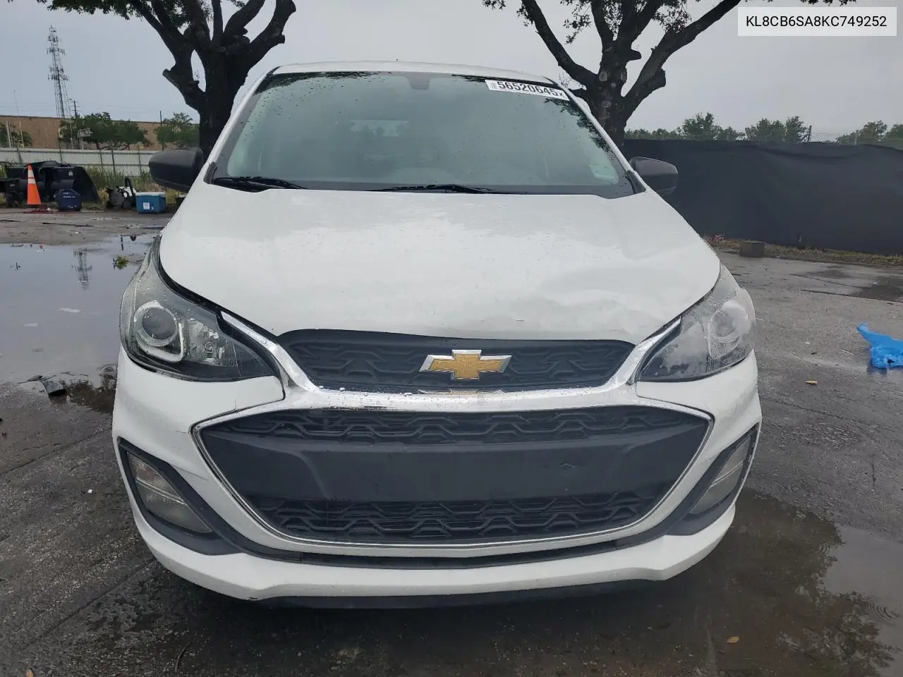 2019 Chevrolet Spark Ls VIN: KL8CB6SA8KC749252 Lot: 56520645
