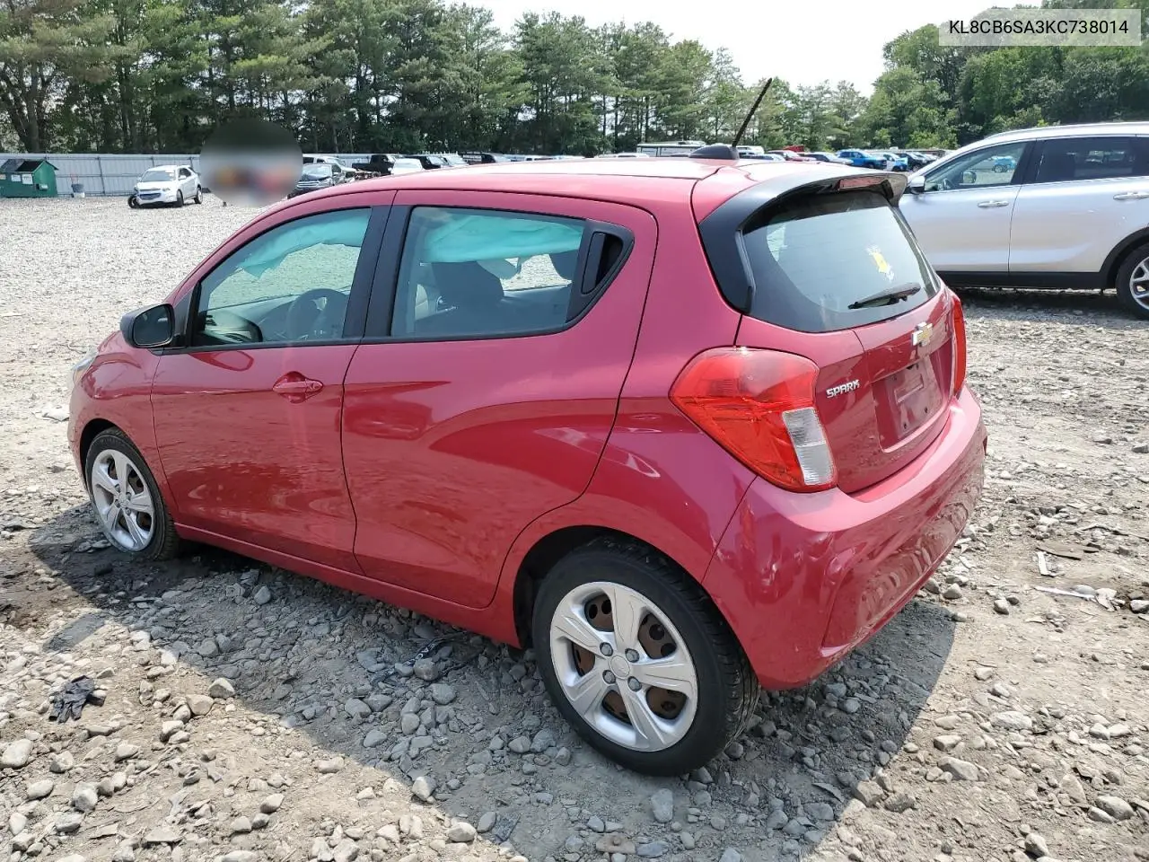 2019 Chevrolet Spark Ls VIN: KL8CB6SA3KC738014 Lot: 60669225