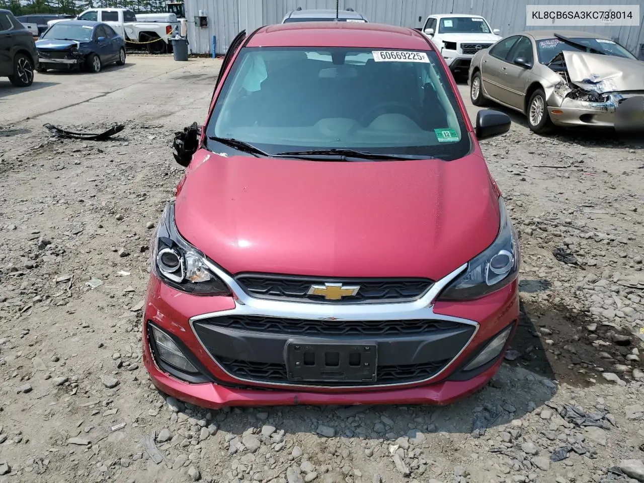 2019 Chevrolet Spark Ls VIN: KL8CB6SA3KC738014 Lot: 60669225