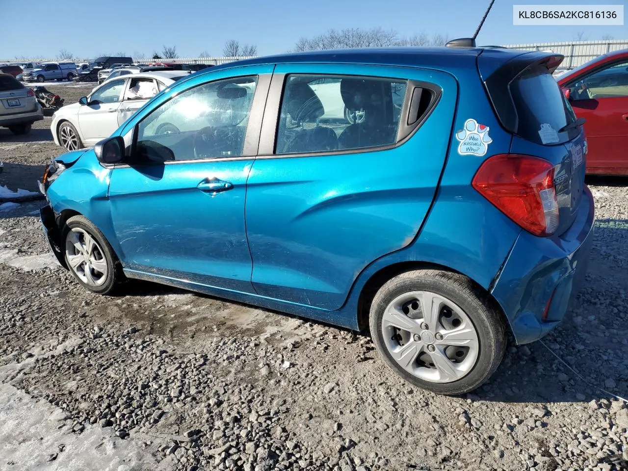 2019 Chevrolet Spark Ls VIN: KL8CB6SA2KC816136 Lot: 88446205