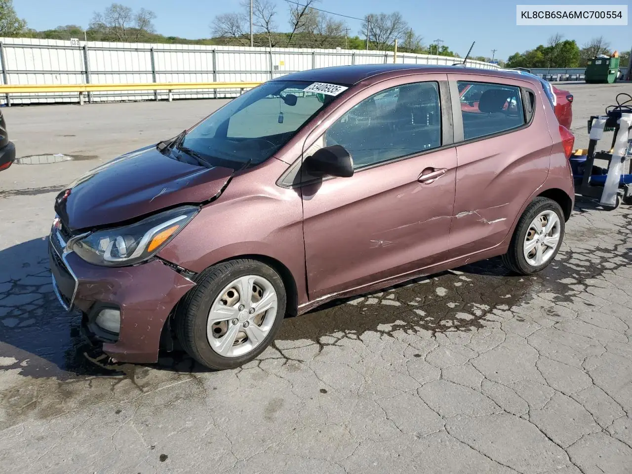 2021 Chevrolet Spark Ls VIN: KL8CB6SA6MC700554 Lot: 53406935