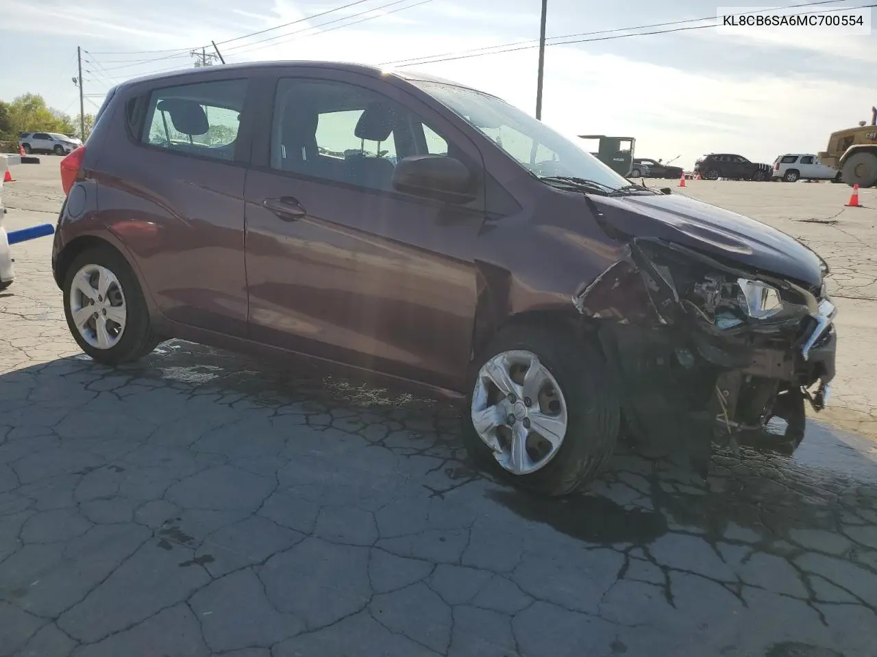 2021 Chevrolet Spark Ls VIN: KL8CB6SA6MC700554 Lot: 53406935