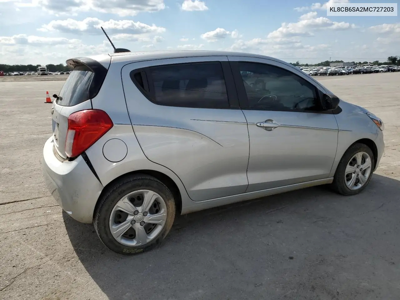 2021 Chevrolet Spark Ls VIN: KL8CB6SA2MC727203 Lot: 56565975