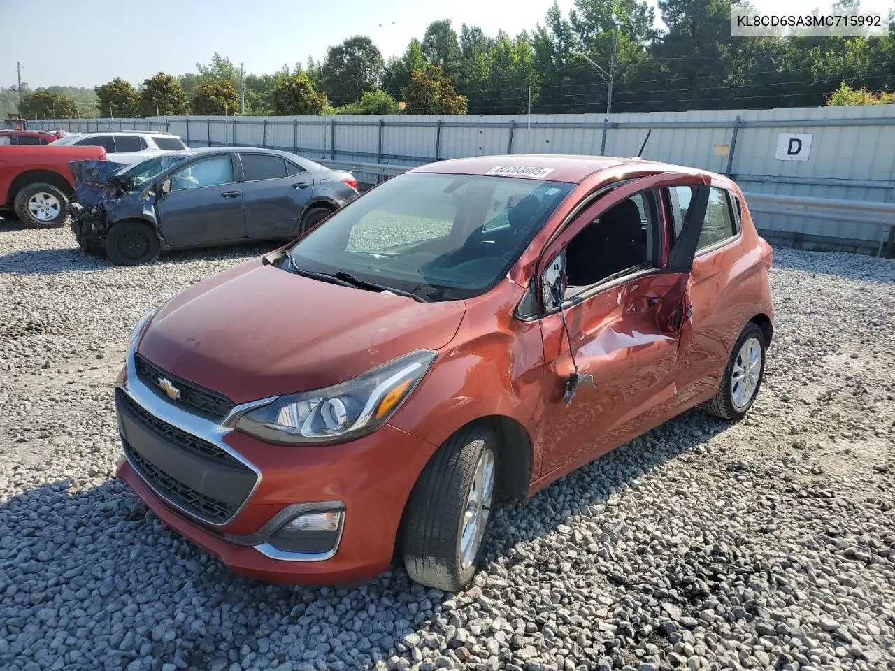 2021 Chevrolet Spark 1Lt VIN: KL8CD6SA3MC715992 Lot: 62203805