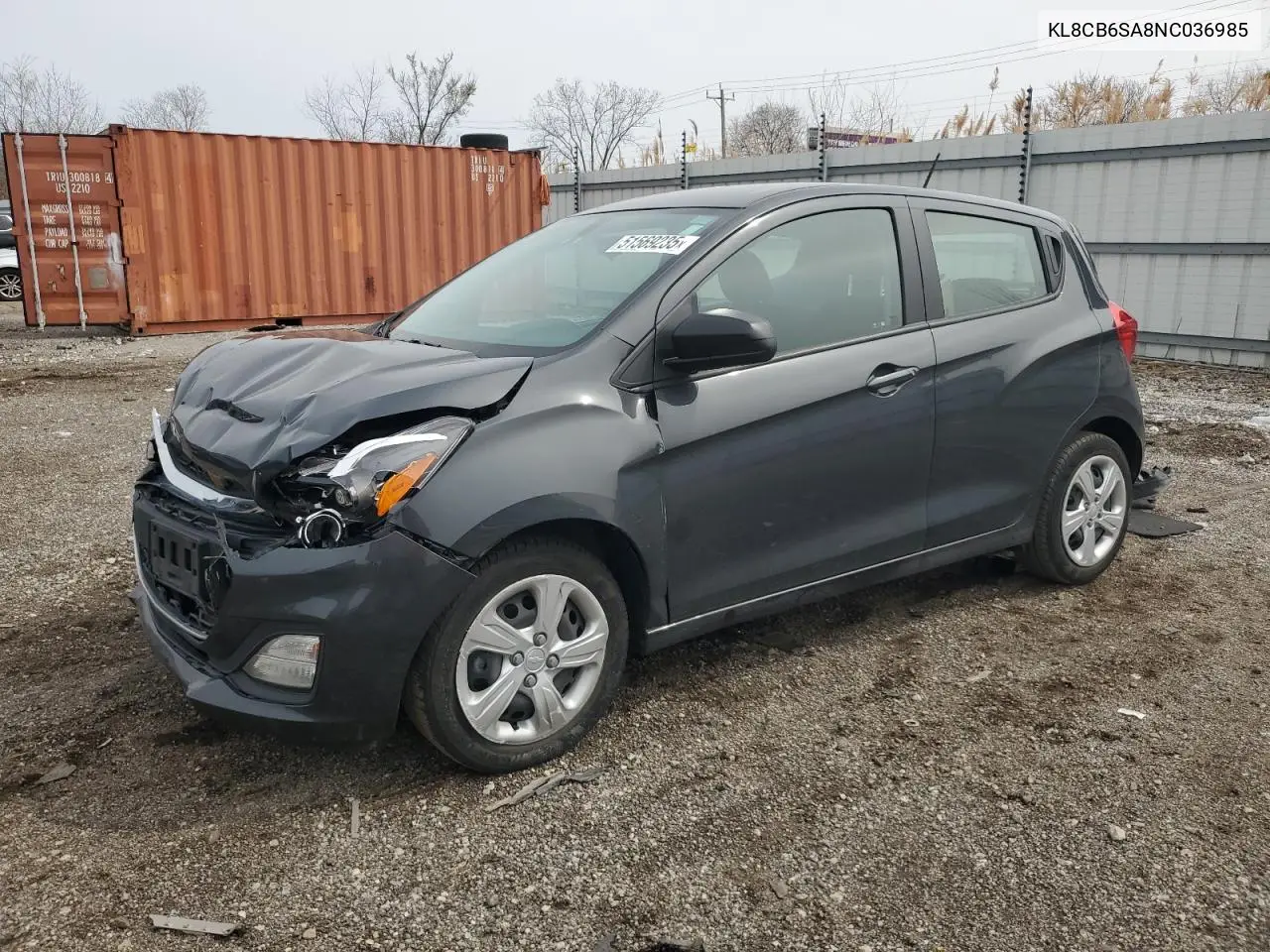 2022 Chevrolet Spark Ls VIN: KL8CB6SA8NC036985 Lot: 51569235