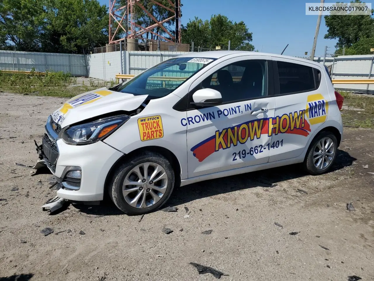 2022 Chevrolet Spark 1Lt VIN: KL8CD6SA0NC017907 Lot: 61585575