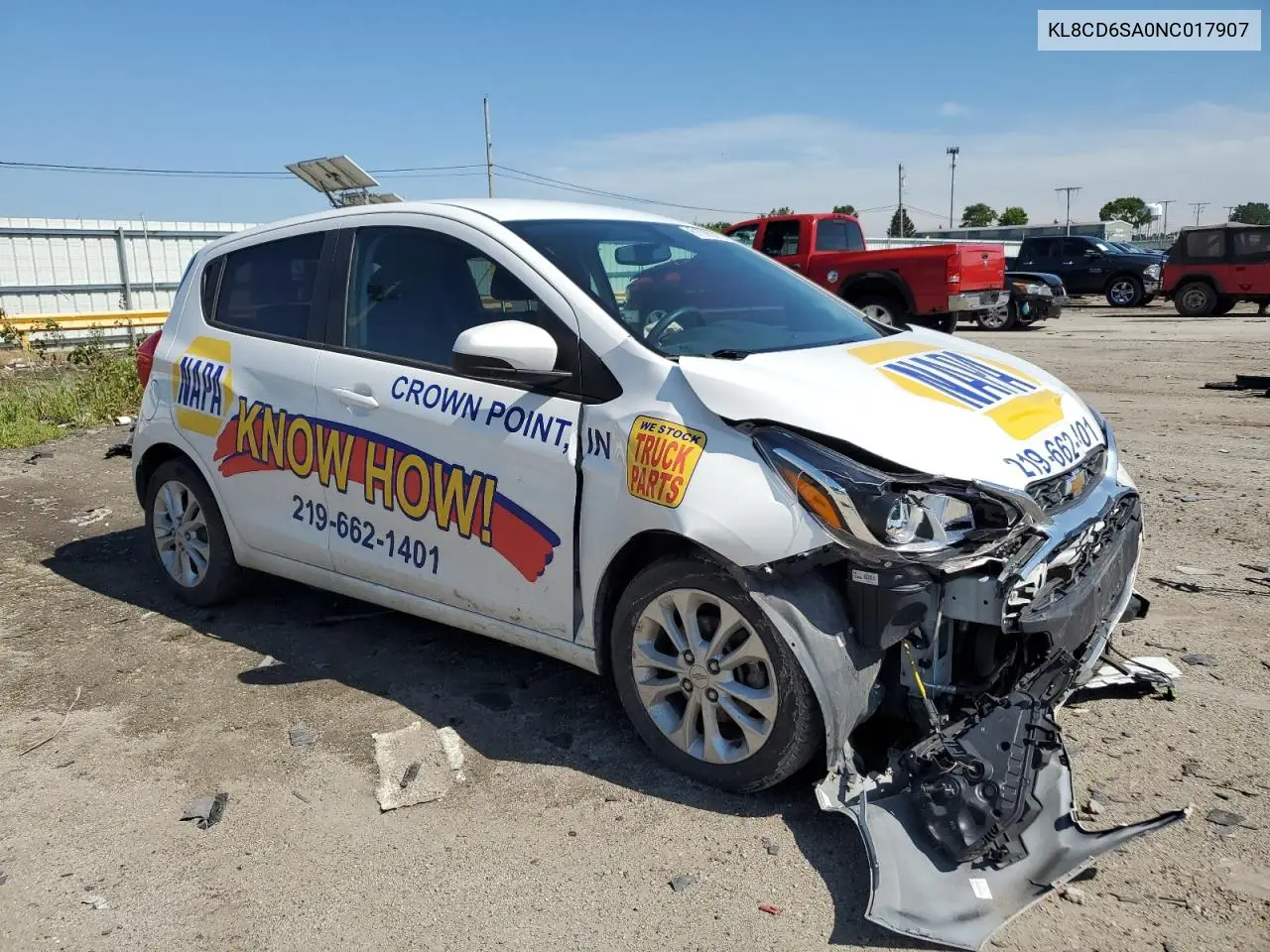 2022 Chevrolet Spark 1Lt VIN: KL8CD6SA0NC017907 Lot: 61585575