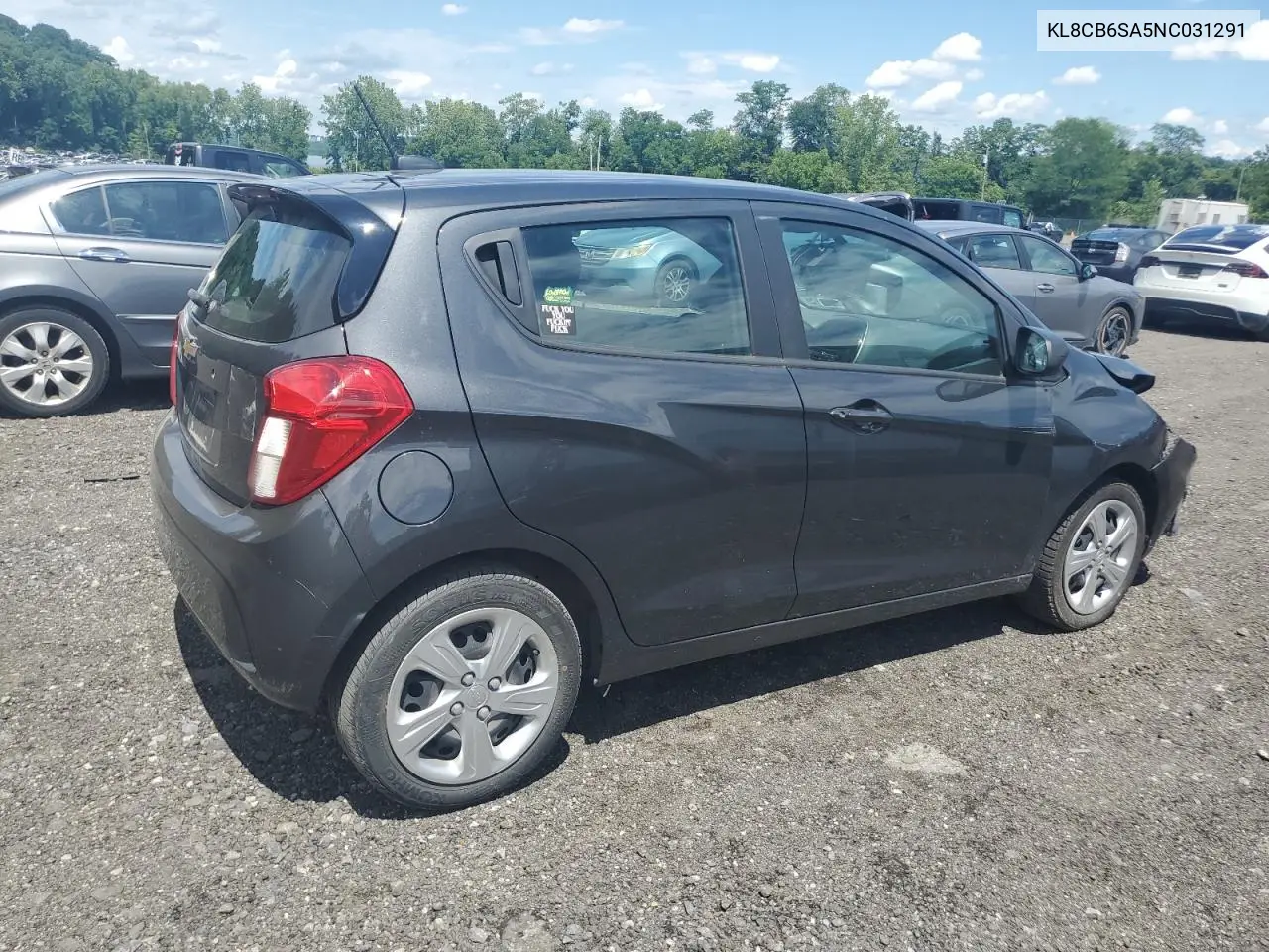 2022 Chevrolet Spark Ls VIN: KL8CB6SA5NC031291 Lot: 63642675