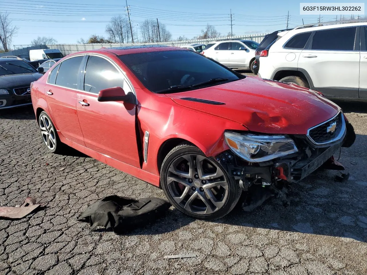 2017 Chevrolet Ss VIN: 6G3F15RW3HL302262 Lot: 50358645