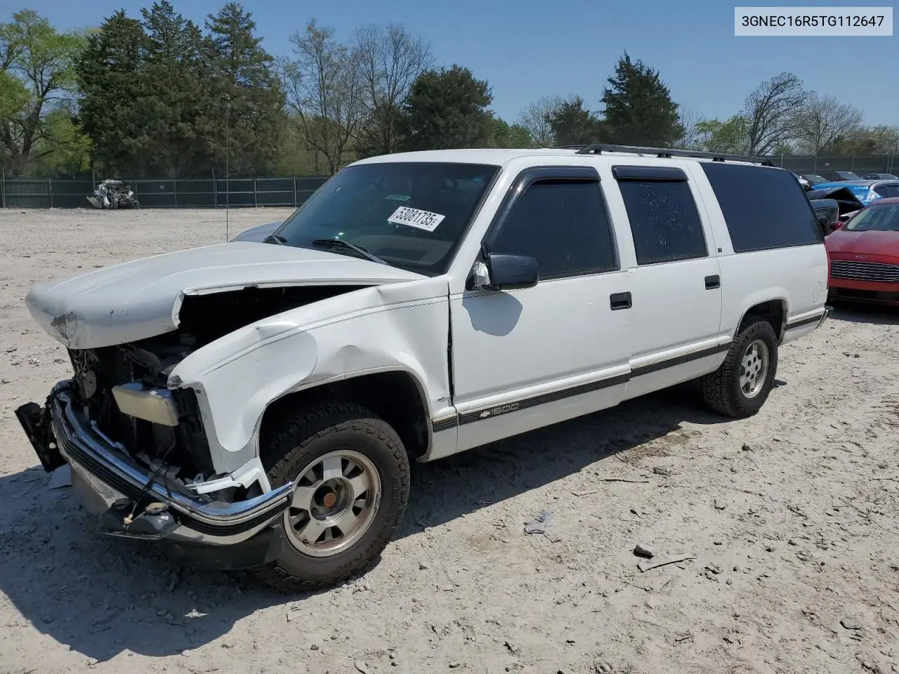 1996 Chevrolet Suburban C1500 VIN: 3GNEC16R5TG112647 Lot: 53081735