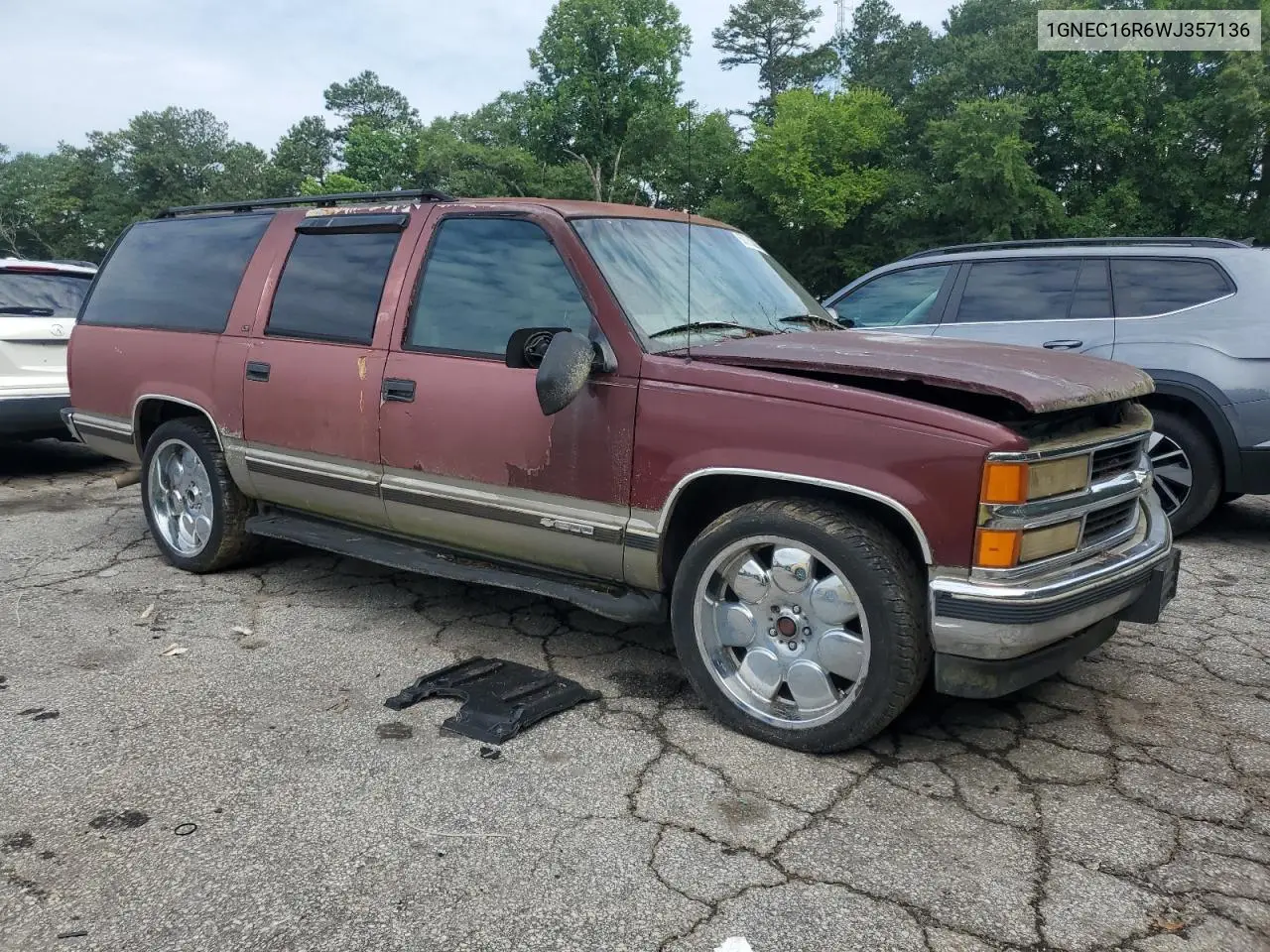 1998 Chevrolet Suburban C1500 VIN: 1GNEC16R6WJ357136 Lot: 62788285
