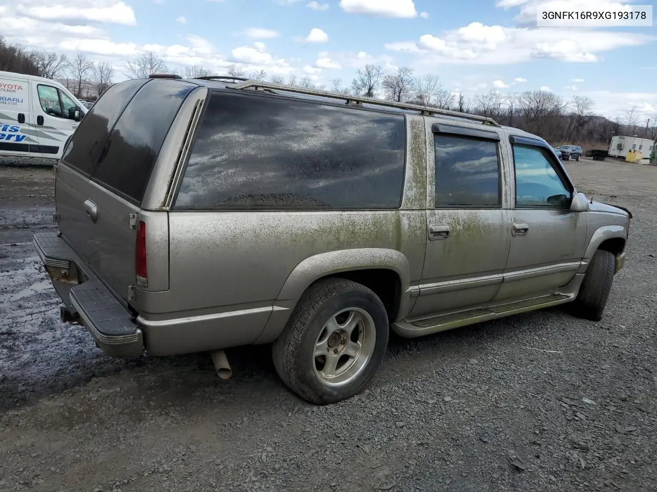 1999 Chevrolet Suburban K1500 VIN: 3GNFK16R9XG193178 Lot: 50810715