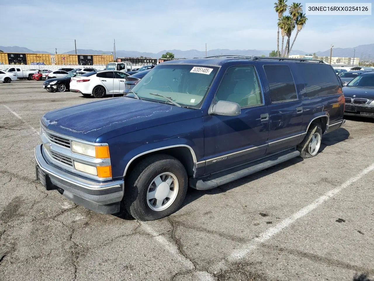 1999 Chevrolet Suburban C1500 VIN: 3GNEC16RXXG254126 Lot: 52051405