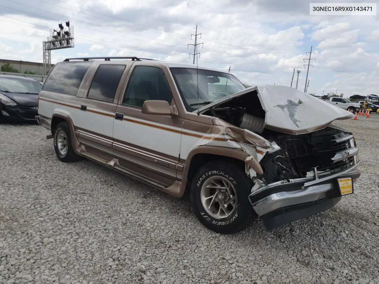 1999 Chevrolet Suburban C1500 VIN: 3GNEC16R9XG143471 Lot: 53856565