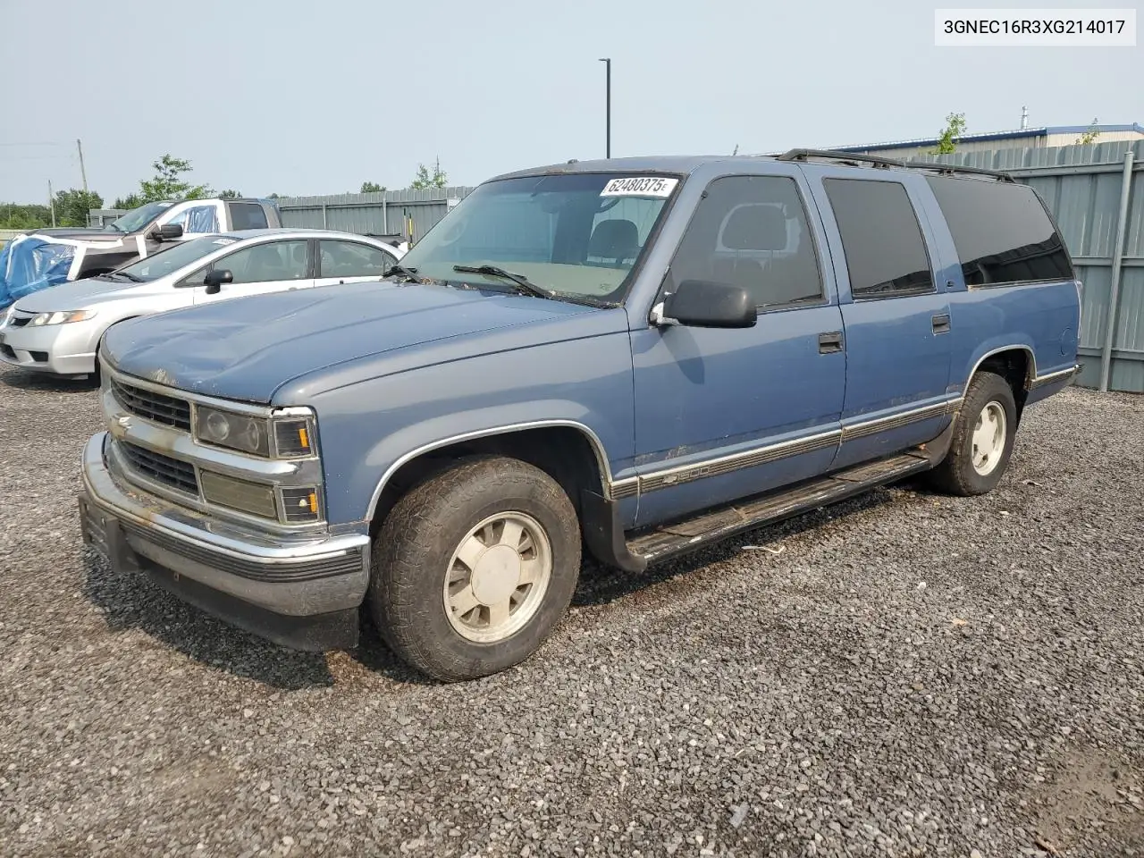 1999 Chevrolet Suburban C1500 VIN: 3GNEC16R3XG214017 Lot: 62480375