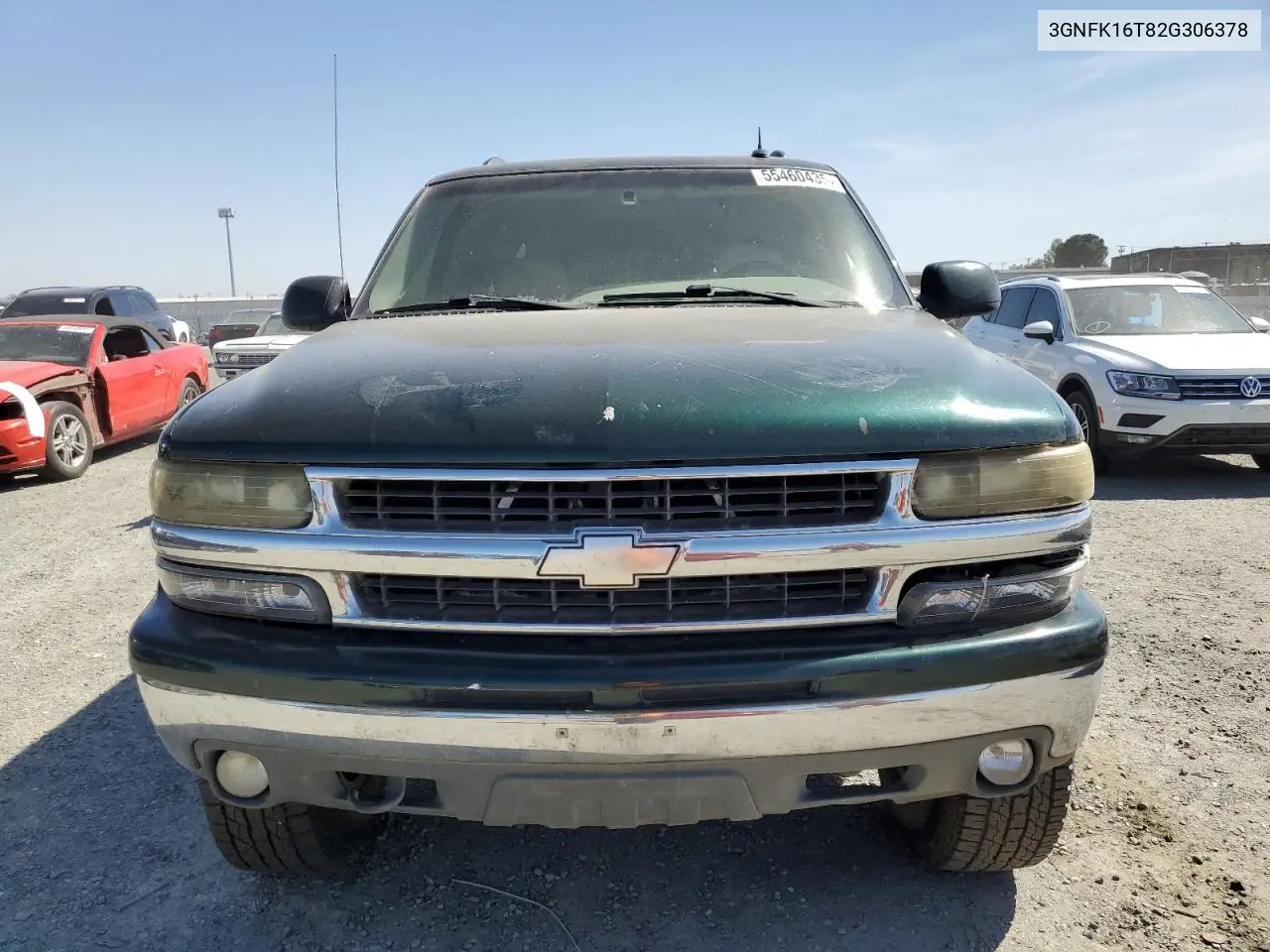 2002 Chevrolet Suburban K1500 VIN: 3GNFK16T82G306378 Lot: 55460435