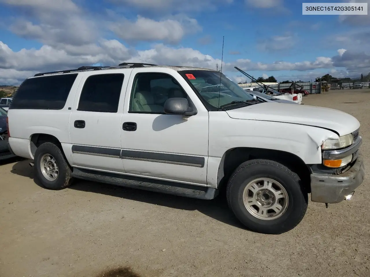 2002 Chevrolet Suburban C1500 VIN: 3GNEC16T42G305141 Lot: 56426805