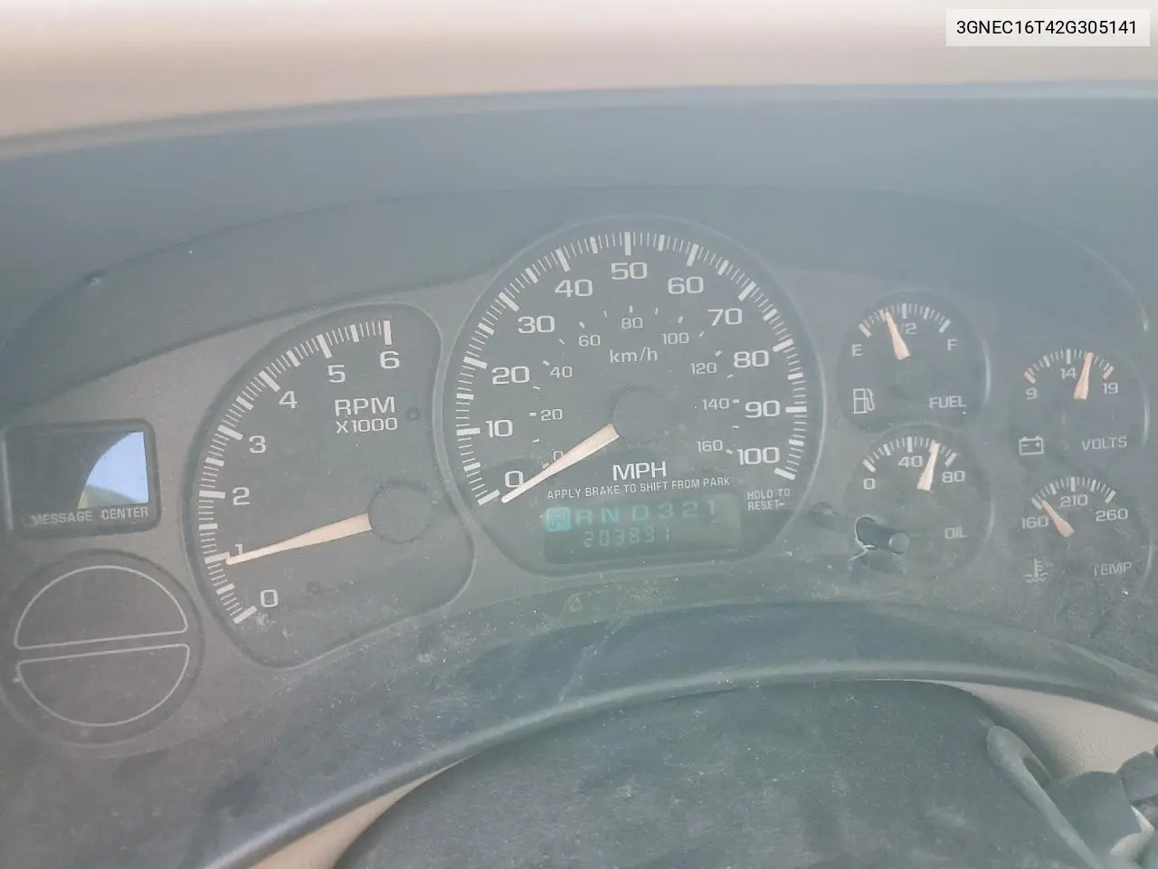 2002 Chevrolet Suburban C1500 VIN: 3GNEC16T42G305141 Lot: 56426805