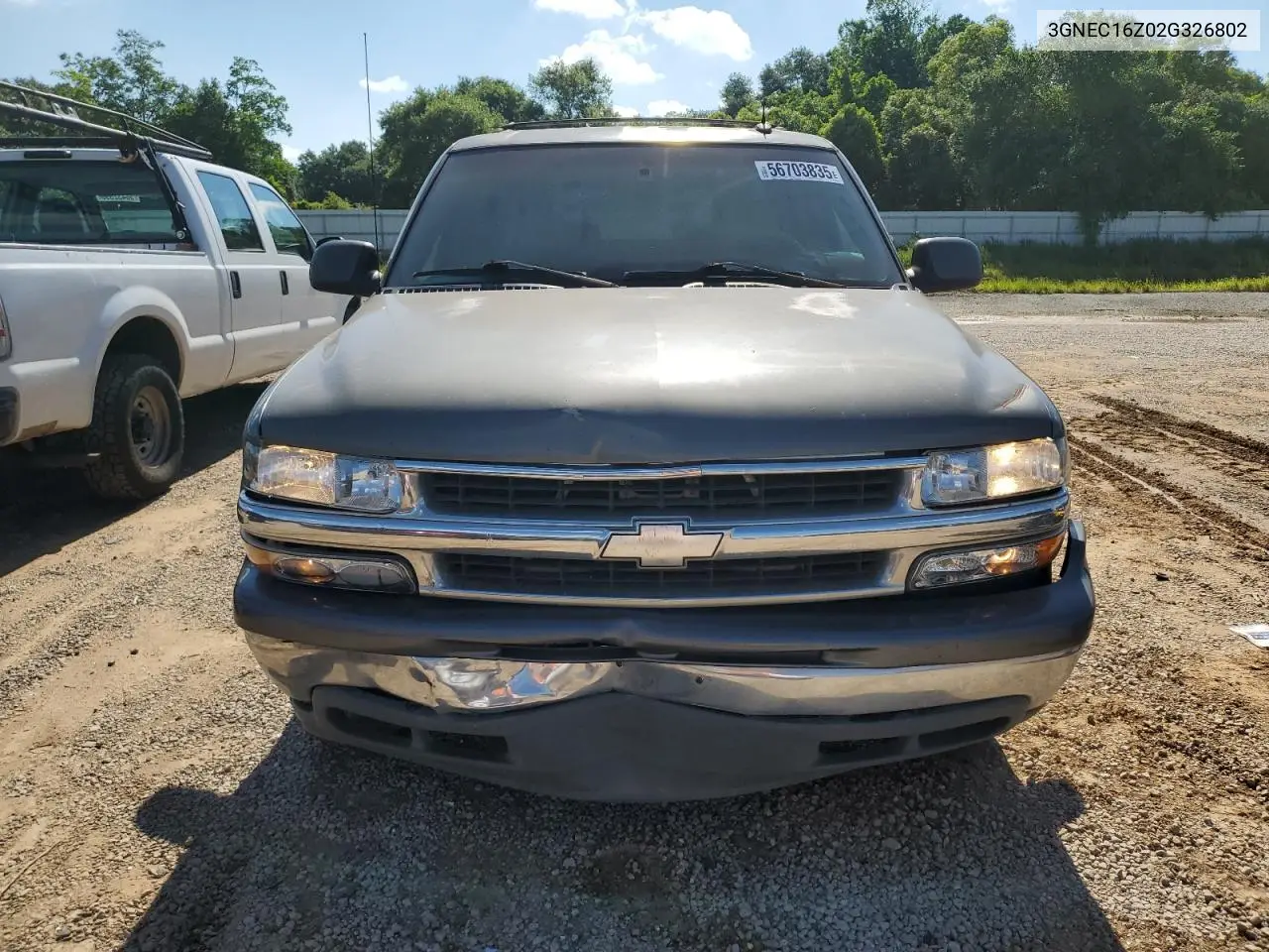 2002 Chevrolet Suburban C1500 VIN: 3GNEC16Z02G326802 Lot: 56703835