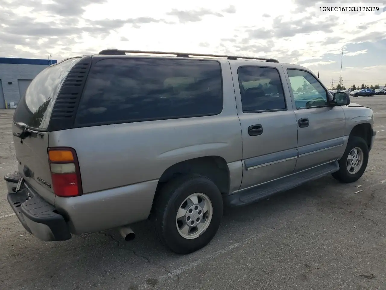 2003 Chevrolet Suburban C1500 VIN: 1GNEC16T33J126329 Lot: 47325335