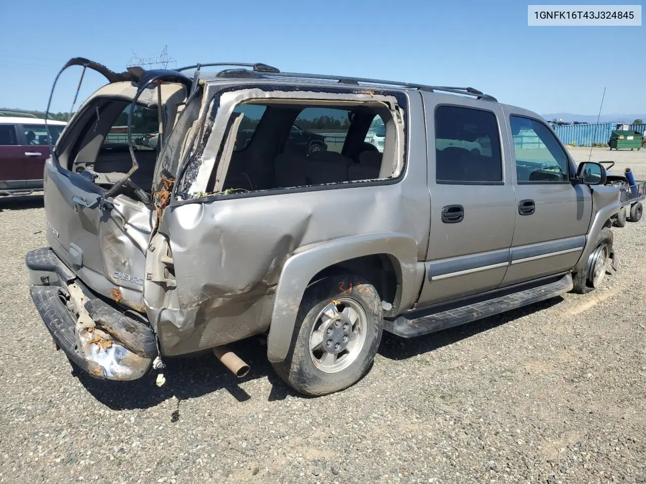 2003 Chevrolet Suburban K1500 VIN: 1GNFK16T43J324845 Lot: 55322475