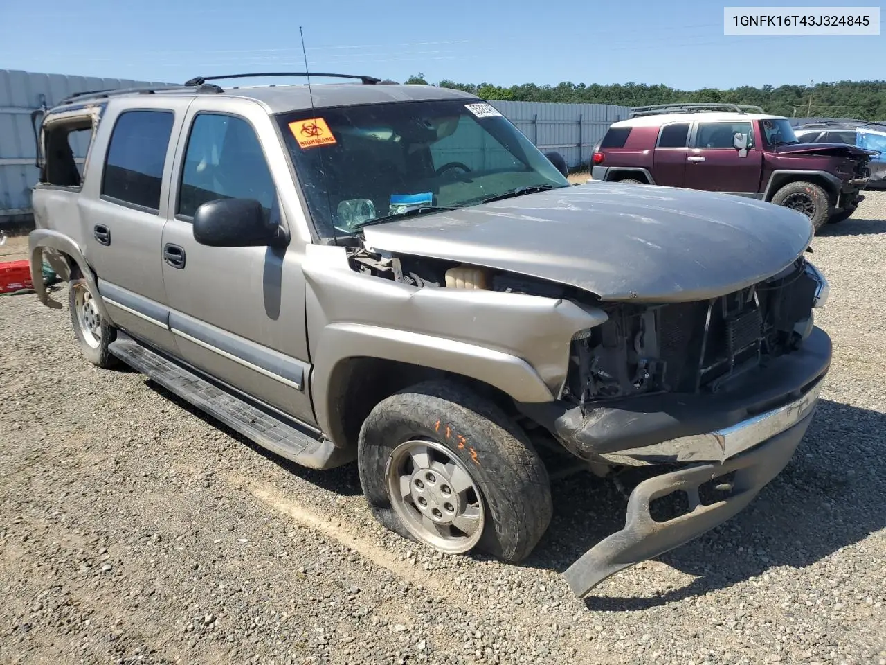 2003 Chevrolet Suburban K1500 VIN: 1GNFK16T43J324845 Lot: 55322475