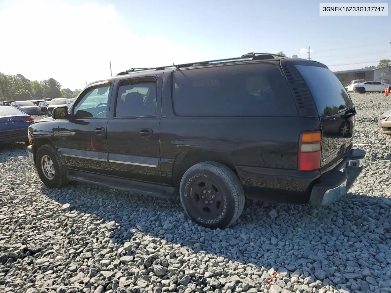2003 Chevrolet Suburban K1500 VIN: 3GNFK16Z33G137747 Lot: 55563055