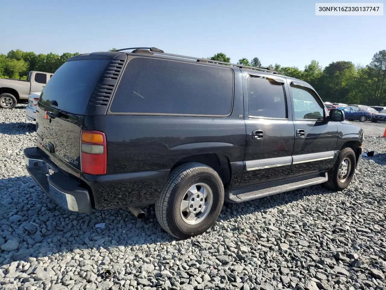 2003 Chevrolet Suburban K1500 VIN: 3GNFK16Z33G137747 Lot: 55563055