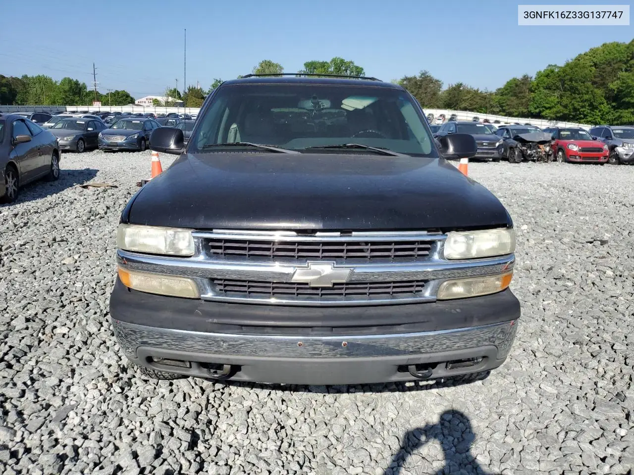 2003 Chevrolet Suburban K1500 VIN: 3GNFK16Z33G137747 Lot: 55563055