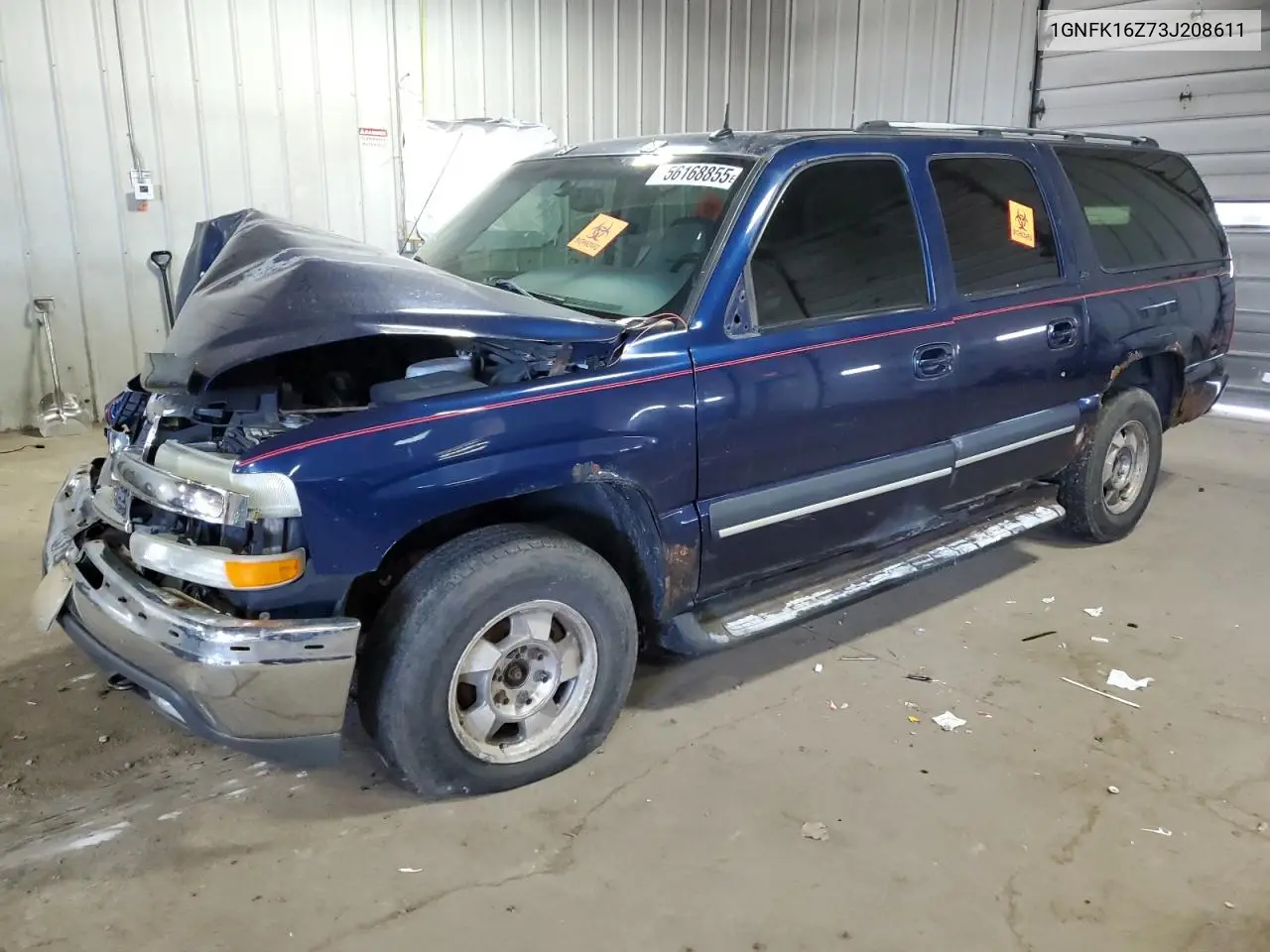 2003 Chevrolet Suburban K1500 VIN: 1GNFK16Z73J208611 Lot: 56168855