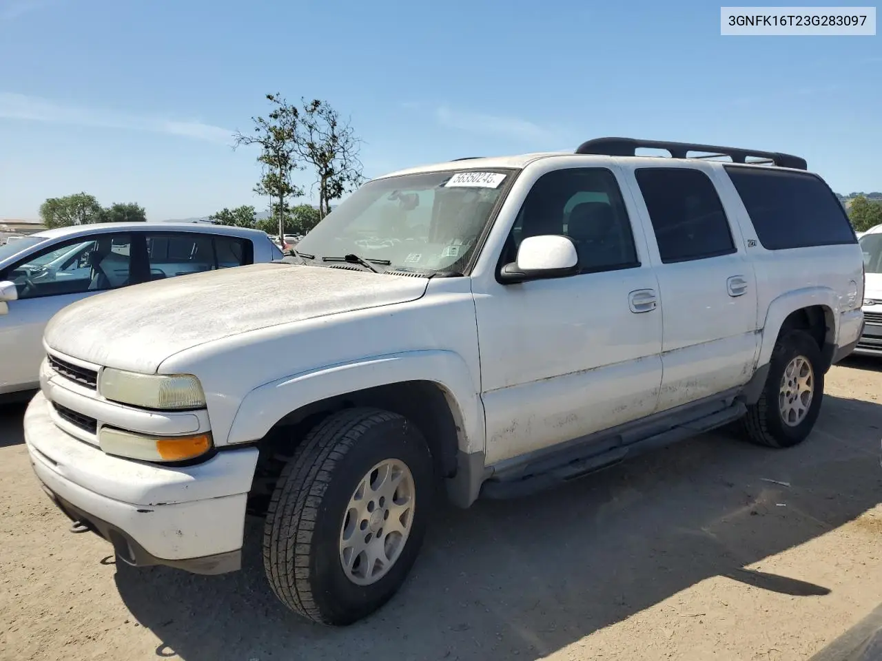 2003 Chevrolet Suburban K1500 VIN: 3GNFK16T23G283097 Lot: 56350245
