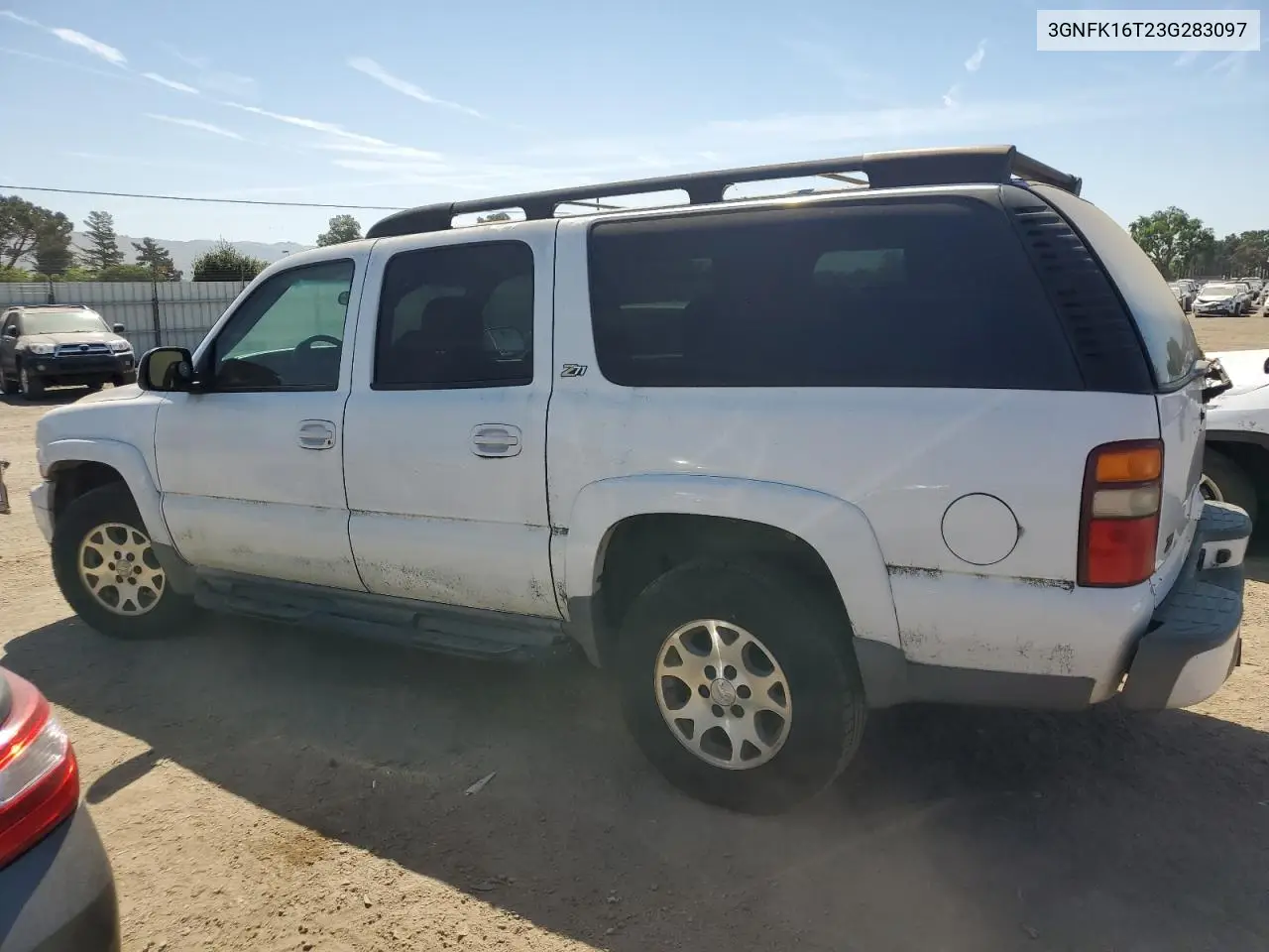 2003 Chevrolet Suburban K1500 VIN: 3GNFK16T23G283097 Lot: 56350245