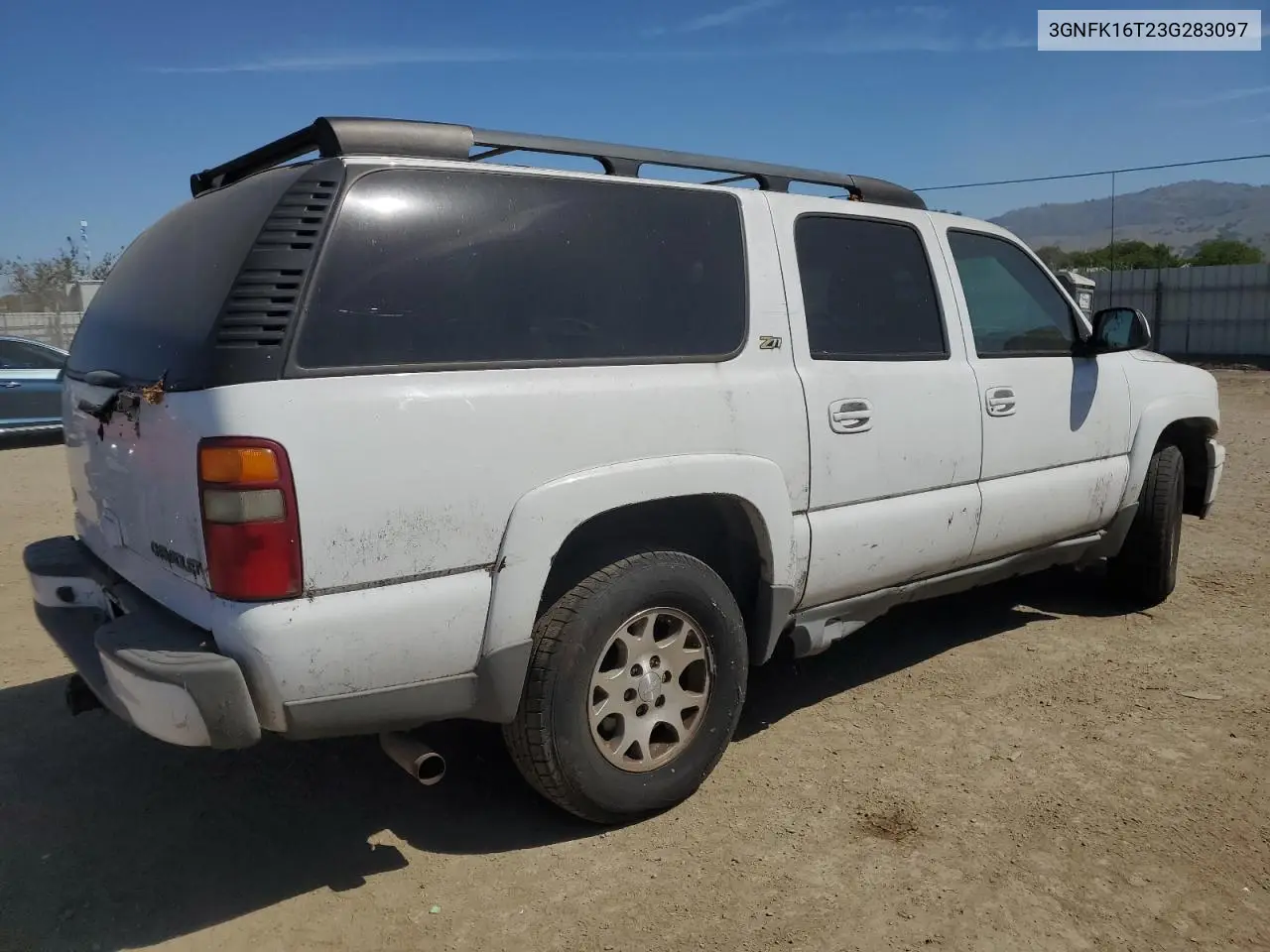 2003 Chevrolet Suburban K1500 VIN: 3GNFK16T23G283097 Lot: 56350245