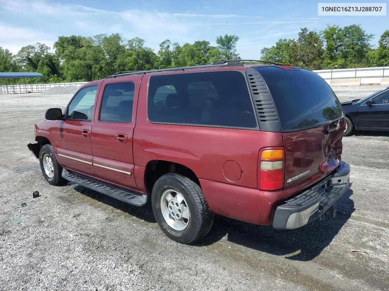 2003 Chevrolet Suburban C1500 VIN: 1GNEC16Z13J288707 Lot: 56412045