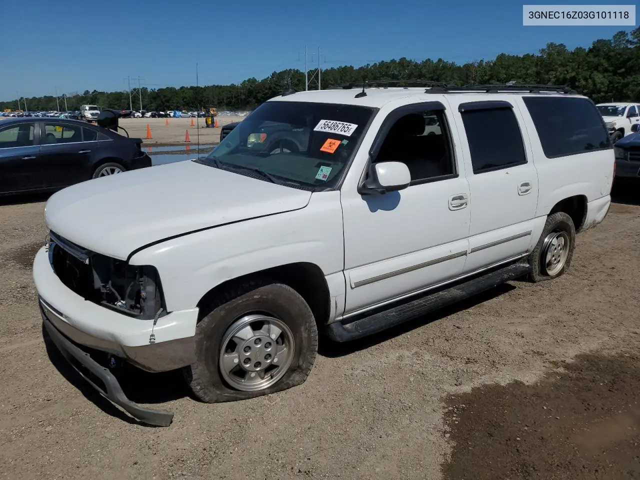2003 Chevrolet Suburban C1500 VIN: 3GNEC16Z03G101118 Lot: 56486765
