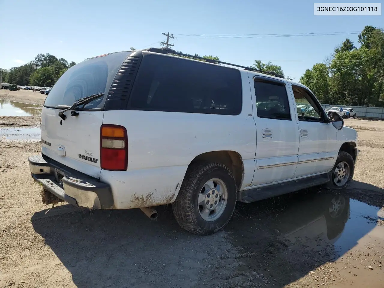 2003 Chevrolet Suburban C1500 VIN: 3GNEC16Z03G101118 Lot: 56486765