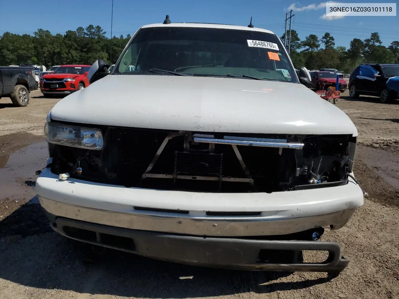 2003 Chevrolet Suburban C1500 VIN: 3GNEC16Z03G101118 Lot: 56486765