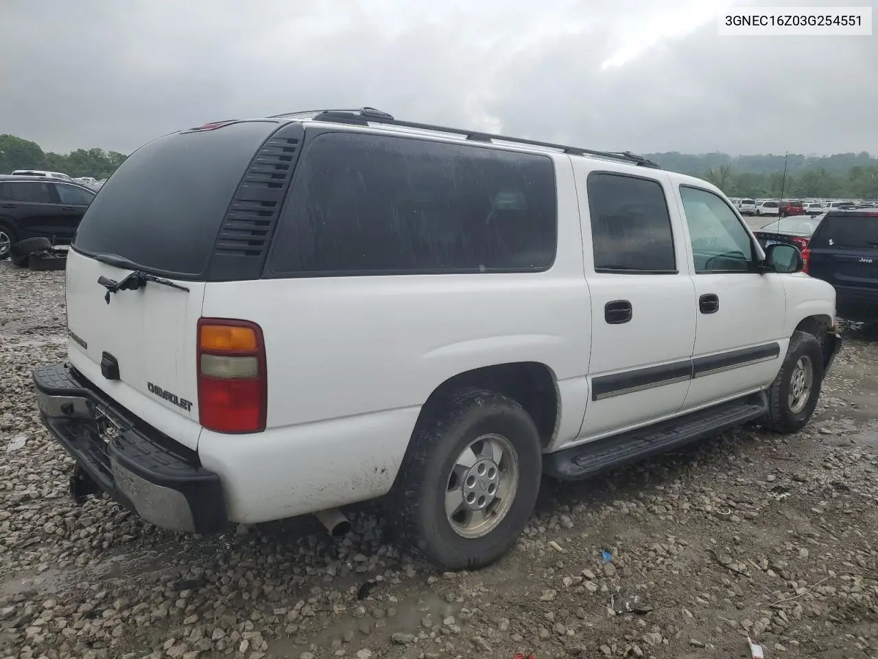 2003 Chevrolet Suburban C1500 VIN: 3GNEC16Z03G254551 Lot: 56550425