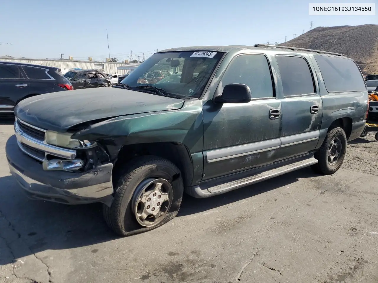 2003 Chevrolet Suburban C1500 VIN: 1GNEC16T93J134550 Lot: 61409245