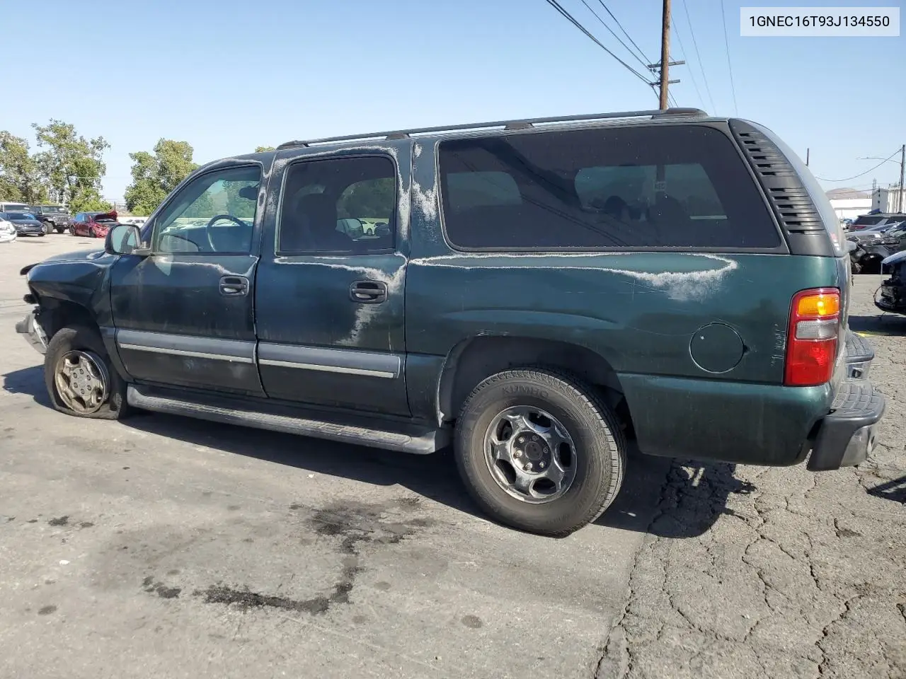 2003 Chevrolet Suburban C1500 VIN: 1GNEC16T93J134550 Lot: 61409245