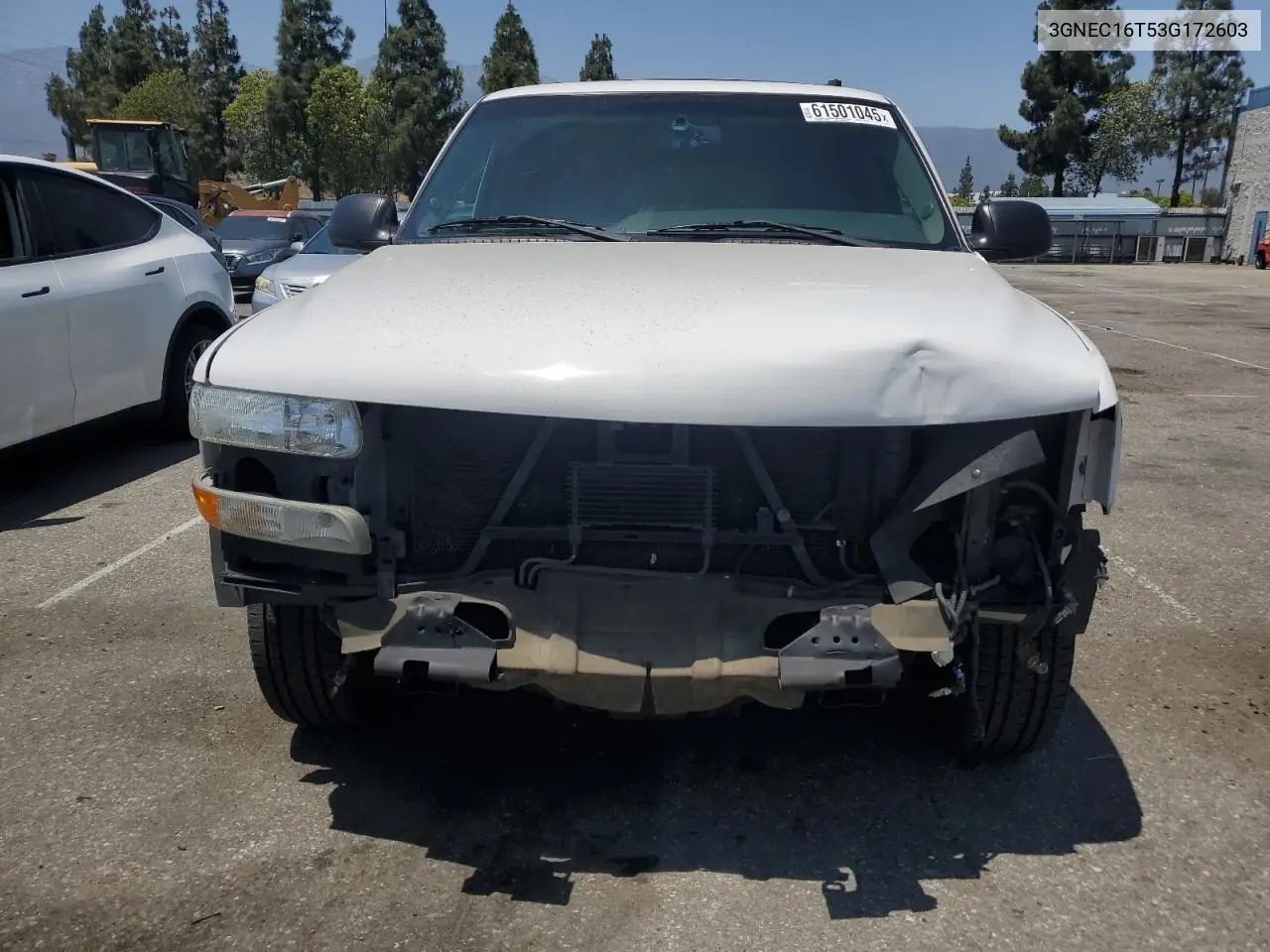2003 Chevrolet Suburban C1500 VIN: 3GNEC16T53G172603 Lot: 61501045
