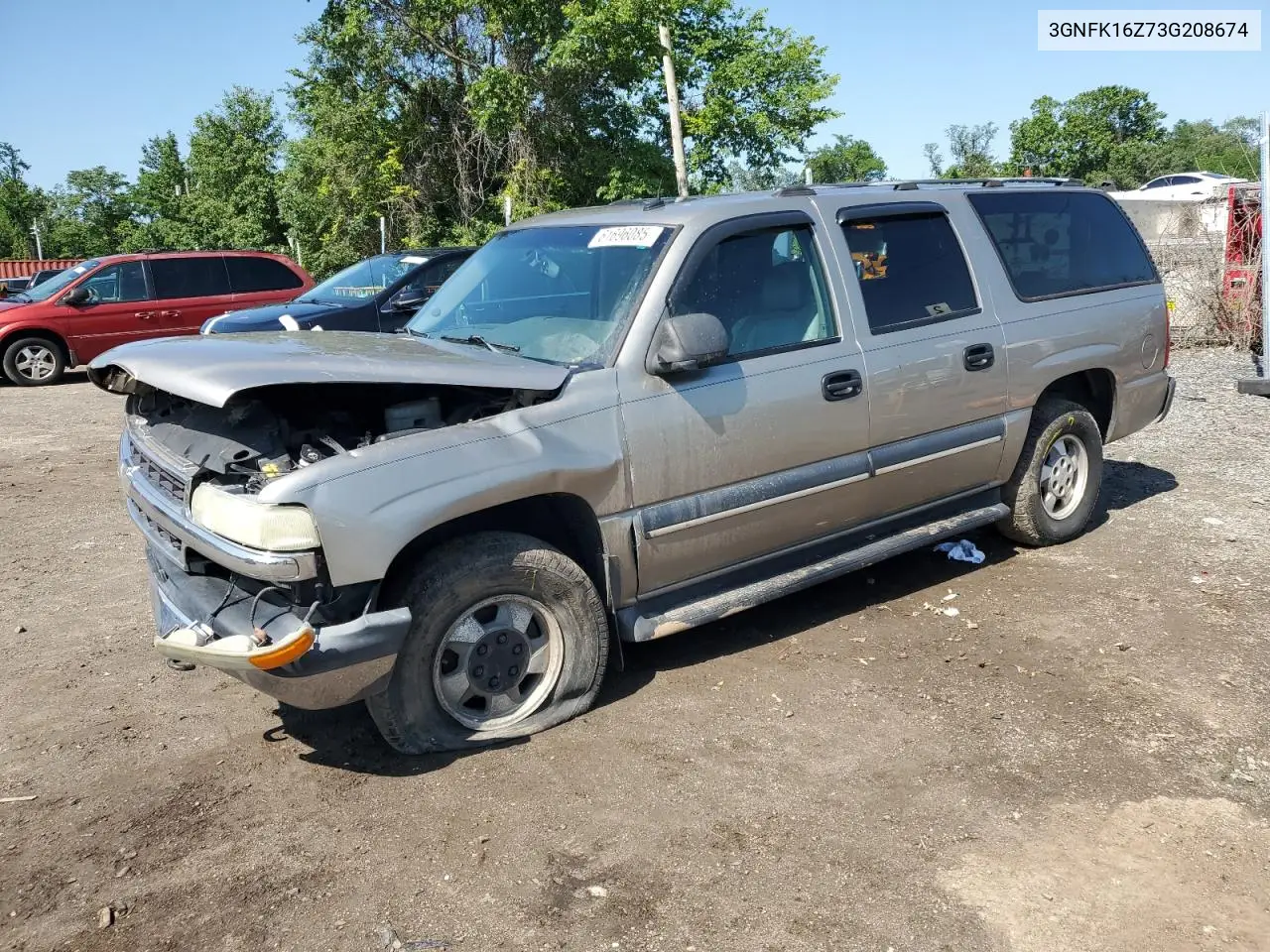 2003 Chevrolet Suburban K1500 VIN: 3GNFK16Z73G208674 Lot: 61696085