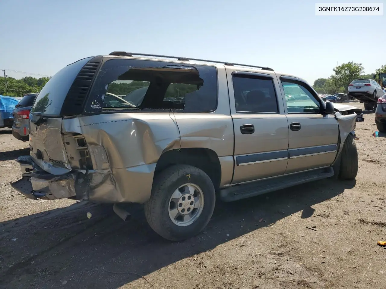 2003 Chevrolet Suburban K1500 VIN: 3GNFK16Z73G208674 Lot: 61696085